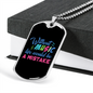 Musician Necklace Without Music Life's a Mistake Necklace Stainless Steel or 18k Gold Dog Tag 24" Chain-Express Your Love Gifts