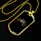 Musician Necklace Without Music Necklace Stainless Steel or 18k Gold Dog Tag 24" Chain-Express Your Love Gifts