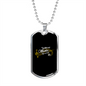 Musician Necklace Without Music Necklace Stainless Steel or 18k Gold Dog Tag 24" Chain-Express Your Love Gifts