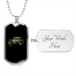 Musician Necklace Without Music Necklace Stainless Steel or 18k Gold Dog Tag 24" Chain-Express Your Love Gifts