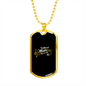 Musician Necklace Without Music Necklace Stainless Steel or 18k Gold Dog Tag 24" Chain-Express Your Love Gifts