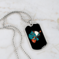 Musician Necklace Wolf Bass Necklace Stainless Steel or 18k Gold Dog Tag 24" Chain-Express Your Love Gifts
