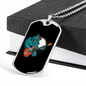Musician Necklace Wolf Bass Necklace Stainless Steel or 18k Gold Dog Tag 24" Chain-Express Your Love Gifts