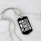 Musician Necklace World's Okayest Bass Player Necklace Stainless Steel or 18k Gold Dog Tag 24" Chain-Express Your Love Gifts
