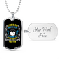My Affliction That Your Promise Christian Necklace Stainless Steel or 18k Gold Dog Tag 24" Chain-Express Your Love Gifts