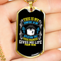 My Affliction That Your Promise Christian Necklace Stainless Steel or 18k Gold Dog Tag 24" Chain-Express Your Love Gifts