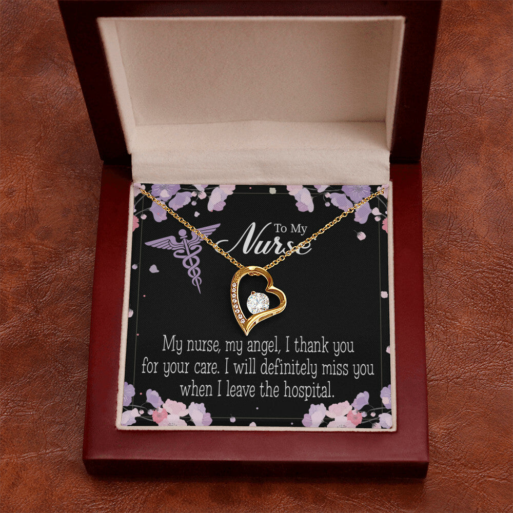 My Angel Forever Healthcare Medical Worker Nurse Appreciation Gift Necklace w Message Card-Express Your Love Gifts