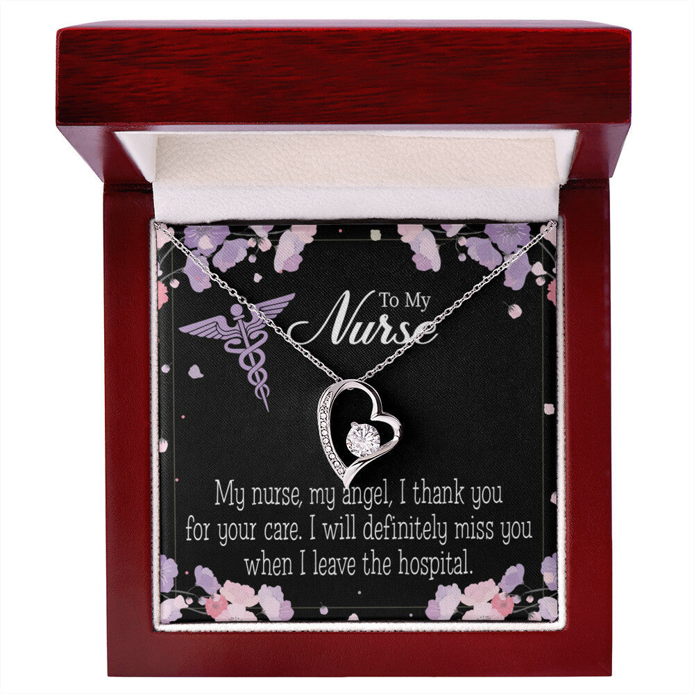 My Angel Forever Healthcare Medical Worker Nurse Appreciation Gift Necklace w Message Card-Express Your Love Gifts