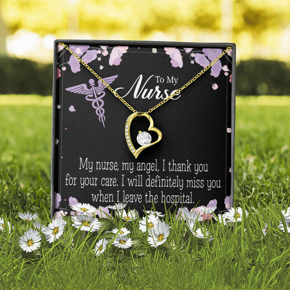 My Angel Forever Healthcare Medical Worker Nurse Appreciation Gift Necklace w Message Card-Express Your Love Gifts