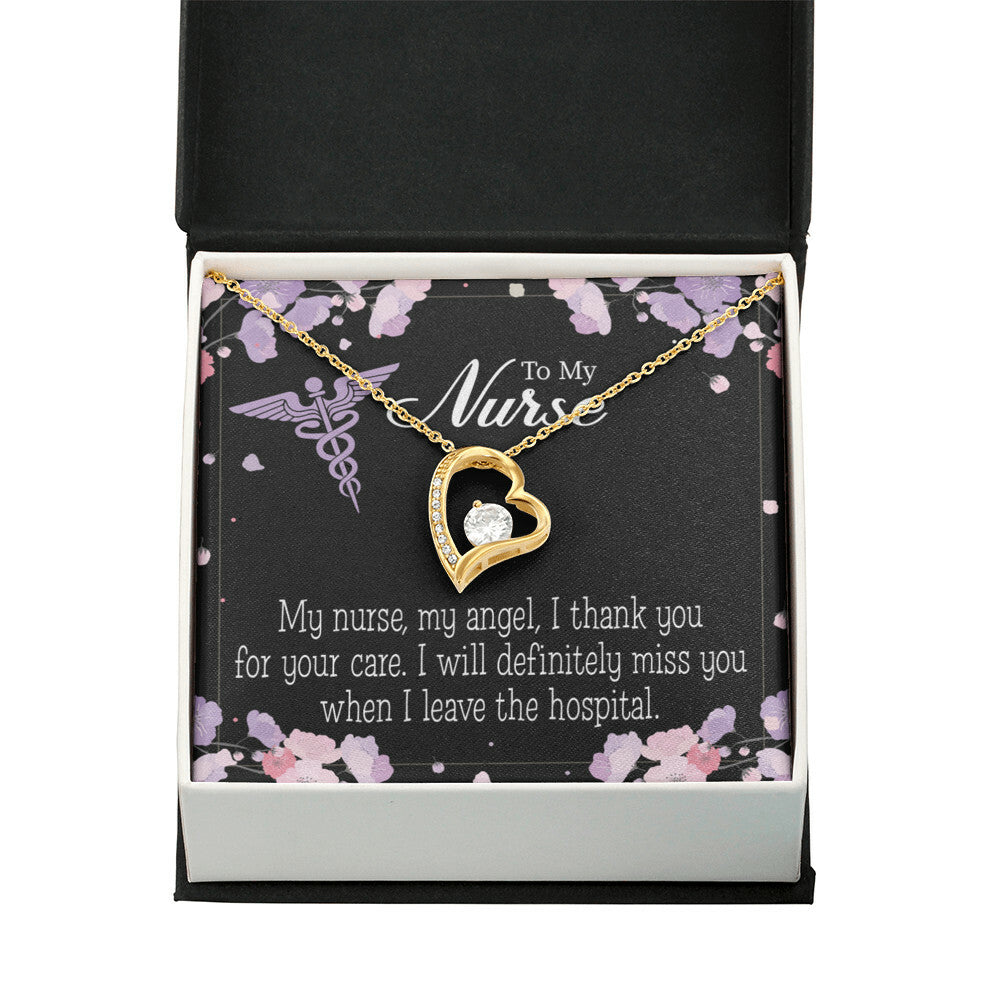 My Angel Forever Healthcare Medical Worker Nurse Appreciation Gift Necklace w Message Card-Express Your Love Gifts