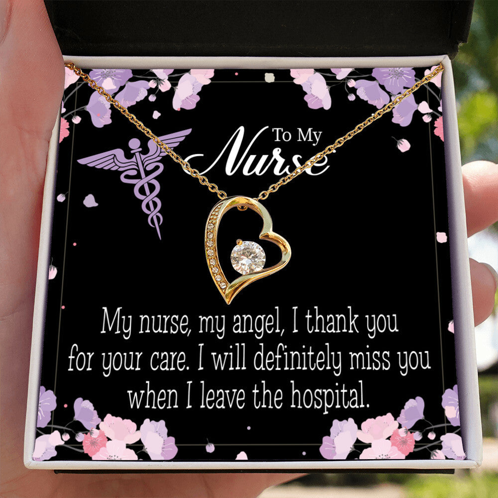 My Angel Forever Healthcare Medical Worker Nurse Appreciation Gift Necklace w Message Card-Express Your Love Gifts