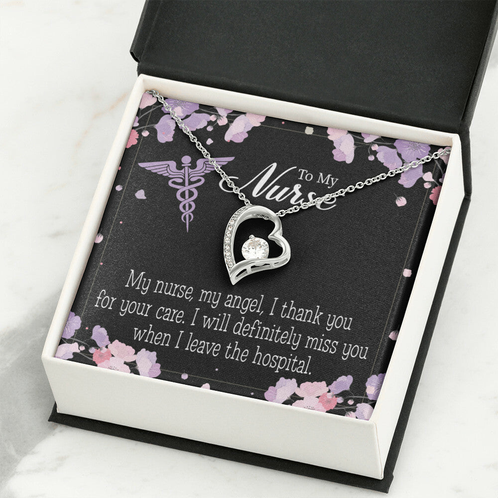 My Angel Forever Healthcare Medical Worker Nurse Appreciation Gift Necklace w Message Card-Express Your Love Gifts