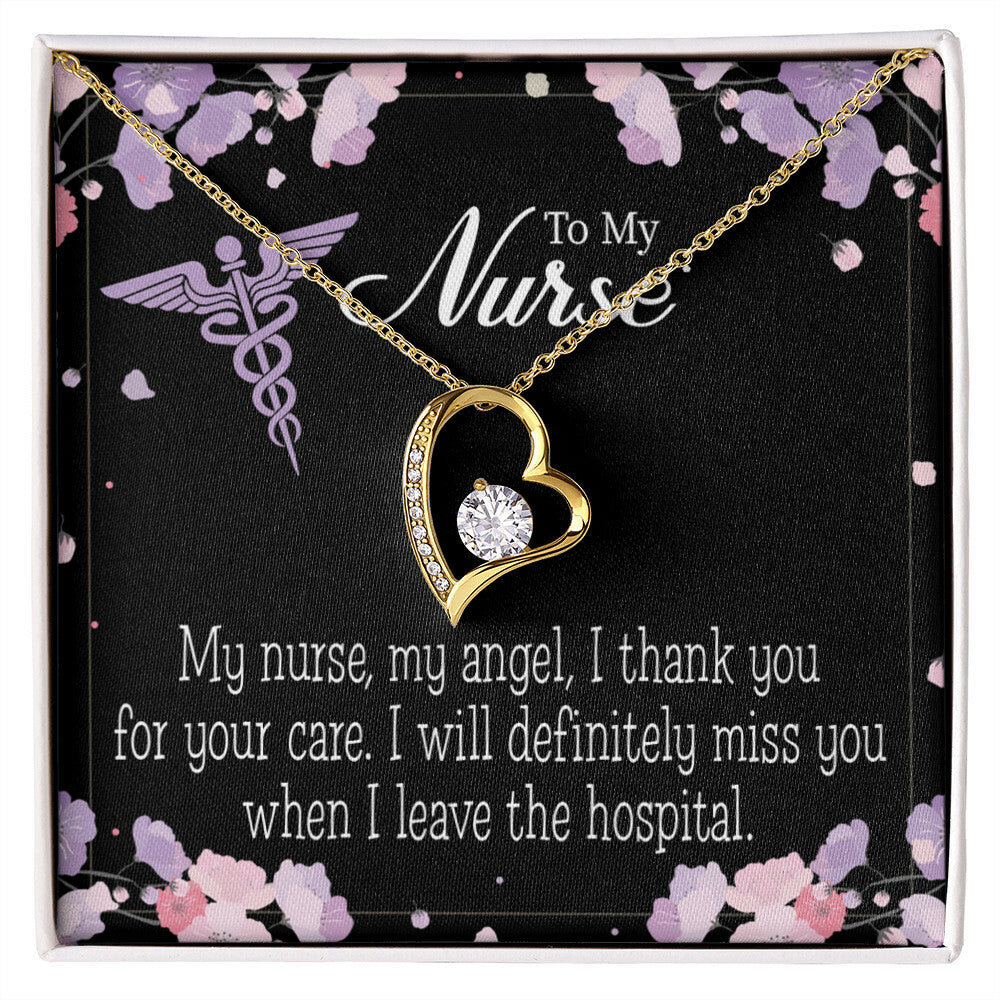 My Angel Forever Healthcare Medical Worker Nurse Appreciation Gift Necklace w Message Card-Express Your Love Gifts