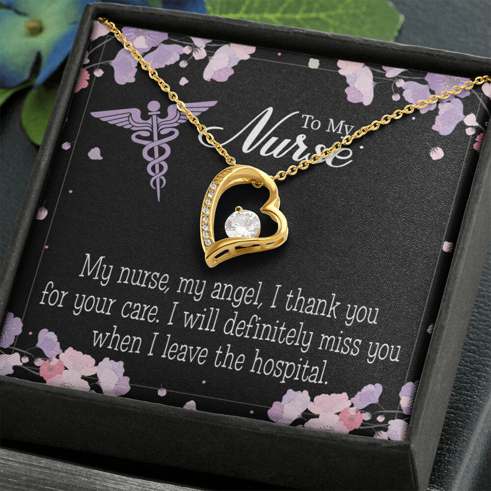 My Angel Forever Healthcare Medical Worker Nurse Appreciation Gift Necklace w Message Card-Express Your Love Gifts