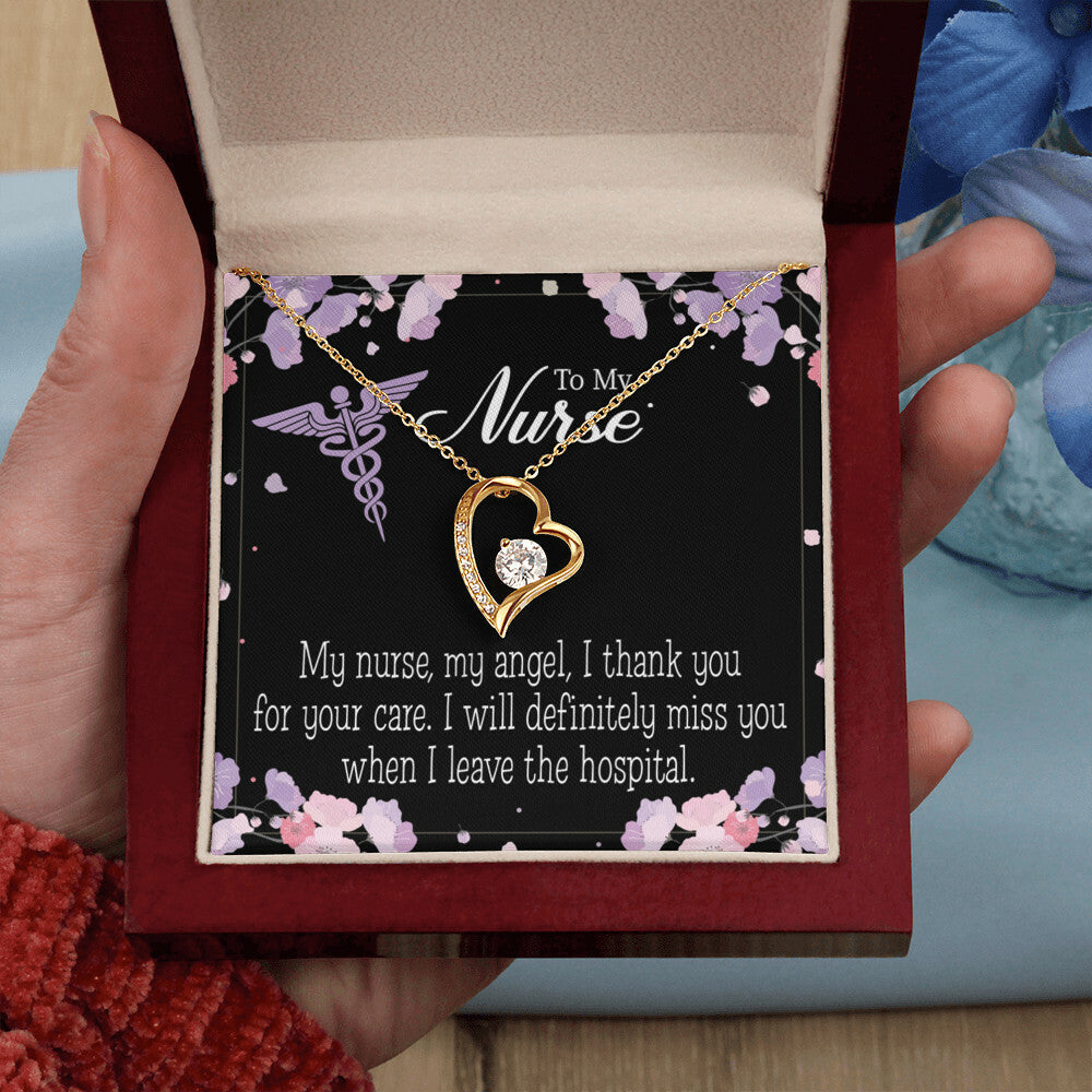 My Angel Forever Healthcare Medical Worker Nurse Appreciation Gift Necklace w Message Card-Express Your Love Gifts