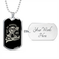 My Assets Are Encrypted Crypto Necklace Stainless Steel or 18k Gold Dog Tag 24" Chain-Express Your Love Gifts