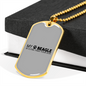 My Beagle is Cuter Necklace Stainless Steel or 18k Gold Dog Tag 24" Chain-Express Your Love Gifts