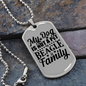 My Beagle is Family Necklace Stainless Steel or 18k Gold Dog Tag 24" Chain-Express Your Love Gifts