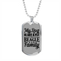 My Beagle is Family Necklace Stainless Steel or 18k Gold Dog Tag 24" Chain-Express Your Love Gifts