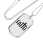 My Big Faith Necklace Stainless Steel or 18k Gold Dog Tag 24" Chain-Express Your Love Gifts