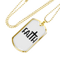 My Big Faith Necklace Stainless Steel or 18k Gold Dog Tag 24" Chain-Express Your Love Gifts