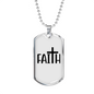 My Big Faith Necklace Stainless Steel or 18k Gold Dog Tag 24" Chain-Express Your Love Gifts