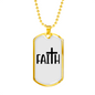 My Big Faith Necklace Stainless Steel or 18k Gold Dog Tag 24" Chain-Express Your Love Gifts
