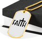 My Big Faith Necklace Stainless Steel or 18k Gold Dog Tag 24" Chain-Express Your Love Gifts