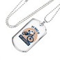 My Bike Is My Lifestyle Cycling Necklace Stainless Steel or 18k Gold Dog Tag 24"-Express Your Love Gifts