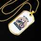 My Bike Is My Lifestyle Cycling Necklace Stainless Steel or 18k Gold Dog Tag 24"-Express Your Love Gifts