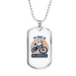 My Bike Is My Lifestyle Cycling Necklace Stainless Steel or 18k Gold Dog Tag 24"-Express Your Love Gifts