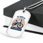 My Bike Is My Lifestyle Cycling Necklace Stainless Steel or 18k Gold Dog Tag 24"-Express Your Love Gifts