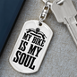 My Bike Is My Soul Biker Keychain Stainless Steel or 18k Gold Dog Tag Keyring-Express Your Love Gifts