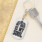 My Bike Is My Soul Biker Keychain Stainless Steel or 18k Gold Dog Tag Keyring-Express Your Love Gifts