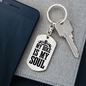 My Bike Is My Soul Biker Keychain Stainless Steel or 18k Gold Dog Tag Keyring-Express Your Love Gifts