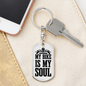 My Bike Is My Soul Biker Keychain Stainless Steel or 18k Gold Dog Tag Keyring-Express Your Love Gifts