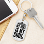 My Bike Is My Soul Biker Keychain Stainless Steel or 18k Gold Dog Tag Keyring-Express Your Love Gifts