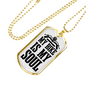 My Bike Is My Soul Biker Necklace Stainless Steel or 18k Gold Dog Tag 24"-Express Your Love Gifts