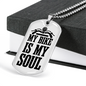 My Bike Is My Soul Biker Necklace Stainless Steel or 18k Gold Dog Tag 24"-Express Your Love Gifts