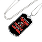 My Boyfriend A Trucker Dog Tag Stainless Steel or 18k Gold 24" Chain-Express Your Love Gifts