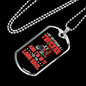 My Boyfriend A Trucker Dog Tag Stainless Steel or 18k Gold 24" Chain-Express Your Love Gifts