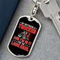 My Boyfriend A Trucker Swivel Keychain Dog Tag Stainless Steel or 18k Gold-Express Your Love Gifts