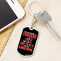 My Boyfriend A Trucker Swivel Keychain Dog Tag Stainless Steel or 18k Gold-Express Your Love Gifts