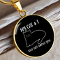 My Cat And I Circle Necklace Stainless Steel or 18k Gold 18-22"-Express Your Love Gifts