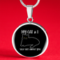 My Cat And I Circle Necklace Stainless Steel or 18k Gold 18-22"-Express Your Love Gifts