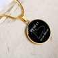 My Cat And I Circle Necklace Stainless Steel or 18k Gold 18-22"-Express Your Love Gifts
