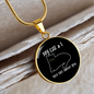 My Cat And I Circle Necklace Stainless Steel or 18k Gold 18-22"-Express Your Love Gifts