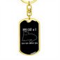 My Cat And I Keychain Stainless Steel or 18k Gold Dog Tag Keyring-Express Your Love Gifts