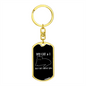 My Cat And I Keychain Stainless Steel or 18k Gold Dog Tag Keyring-Express Your Love Gifts