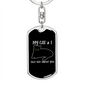 My Cat And I Keychain Stainless Steel or 18k Gold Dog Tag Keyring-Express Your Love Gifts